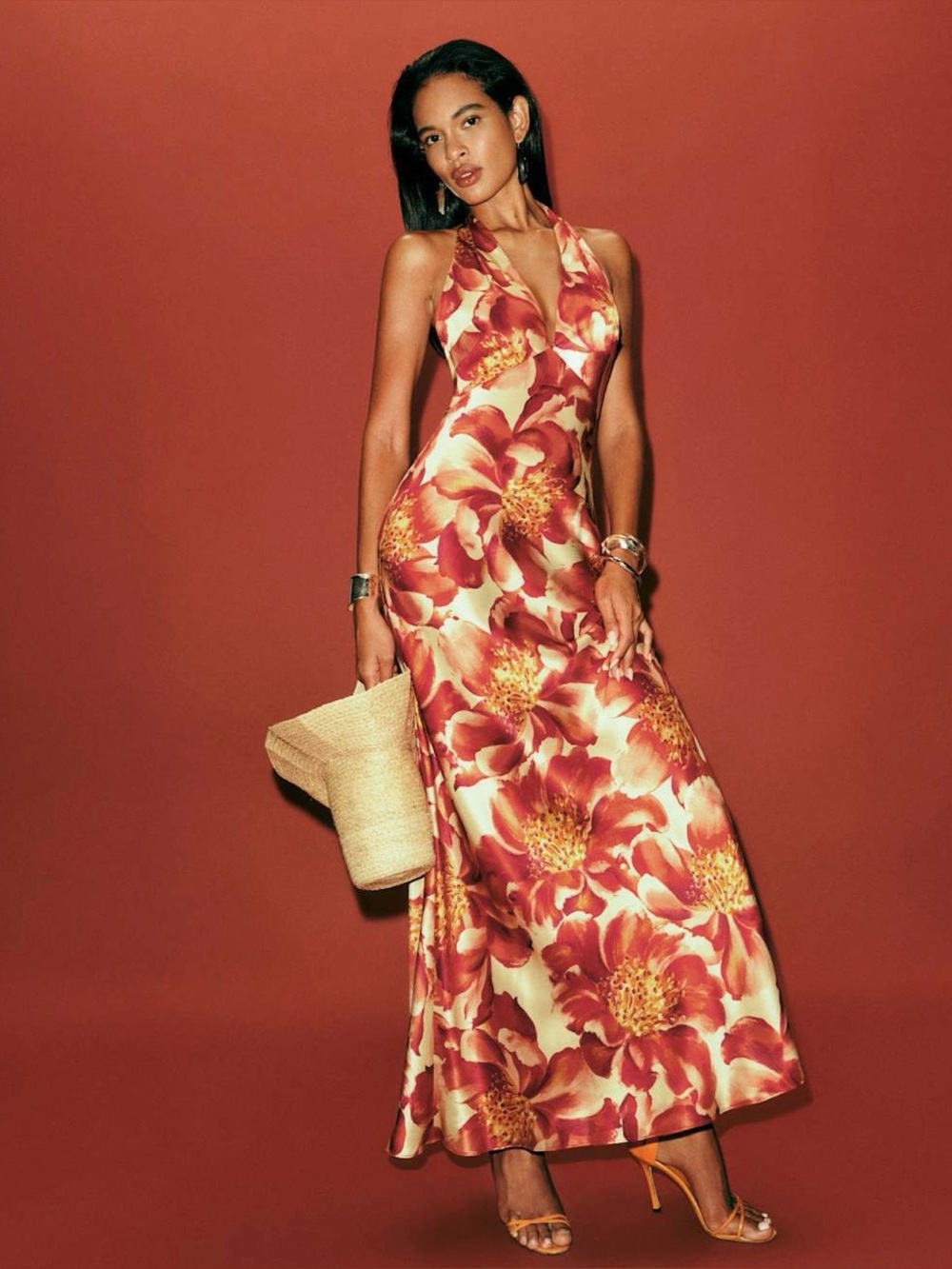 Reformation Daniela Silk Dress Summer Day NWT 8